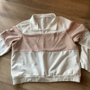 Two tone 1/4 zip sweatshirt xl